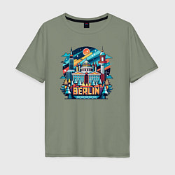 Мужская футболка оверсайз Город Берлин