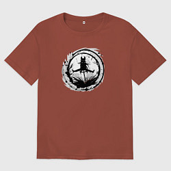 Мужская футболка оверсайз Велоосенний марафон