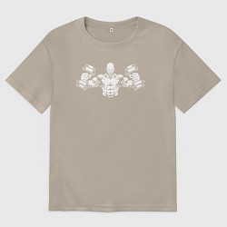 Футболка оверсайз мужская Power gym, цвет: миндальный