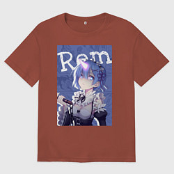 Мужская футболка оверсайз Рем близняшка горничная