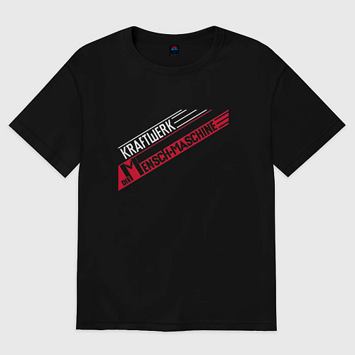 Мужская футболка оверсайз Kraftwerk - The man machine / Черный – фото 1