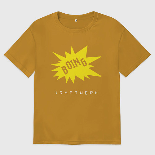 Мужская футболка оверсайз Kraftwerk - Boing / Горчичный – фото 1
