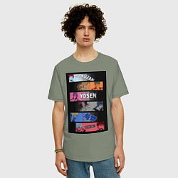 Футболка оверсайз мужская Баскетбол Куроко Тэцуя, цвет: авокадо — фото 2