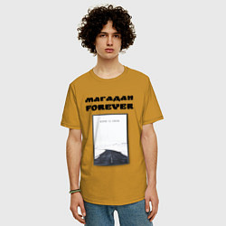 Футболка оверсайз мужская Магадан forever, цвет: горчичный — фото 2