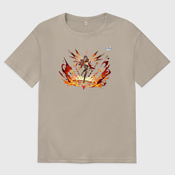 Мужская футболка оверсайз Дэхья из Геншин Импакт