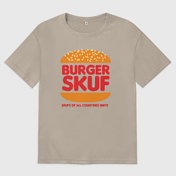 Мужская футболка оверсайз Burger - skuf