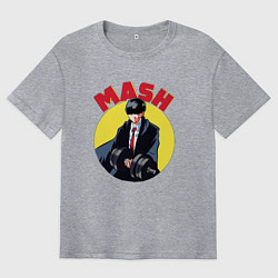 Футболка оверсайз мужская Мэш Бёрндэд, цвет: меланж