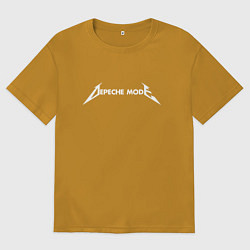 Мужская футболка оверсайз Depeche Mode - Metallica logo