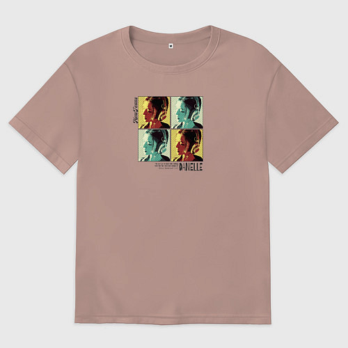 Мужская футболка оверсайз Danielle bias / Пыльно-розовый – фото 1