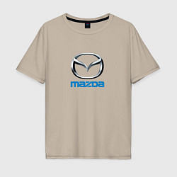 Футболка оверсайз мужская Mazda sport brend, цвет: миндальный