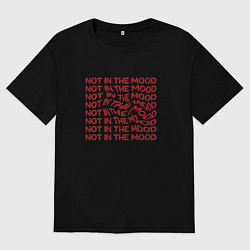 Футболка оверсайз мужская Не в настроении, цвет: черный