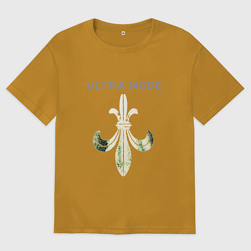 Мужская футболка оверсайз Depeche Mode - Ultra mode / Горчичный – фото 1