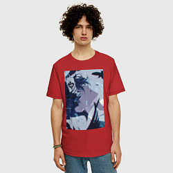 Футболка оверсайз мужская Ванитас целитель, цвет: красный — фото 2