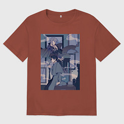 Футболка оверсайз мужская Патриотизм Джеймс Мориарти, цвет: кирпичный