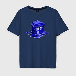 Футболка оверсайз мужская Tardis ink, цвет: тёмно-синий