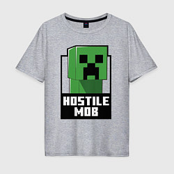 Мужская футболка оверсайз Minecraft hostile mob