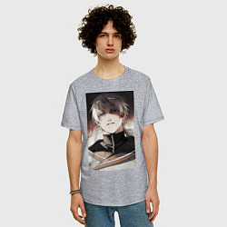 Футболка оверсайз мужская Реинкарнация безработного Рудеус Грейрат, цвет: меланж — фото 2