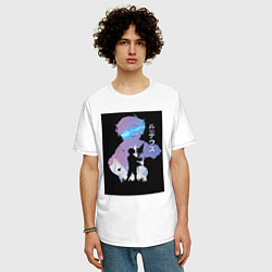 Футболка оверсайз мужская Реинкарнация безработного Рудеус Грейрат, цвет: белый — фото 2