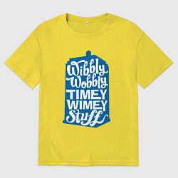 Футболка оверсайз мужская Timey stuff, цвет: желтый