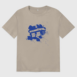Мужская футболка оверсайз Tardis blue