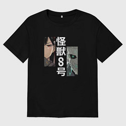 Футболка оверсайз мужская Kaiju No8, цвет: черный