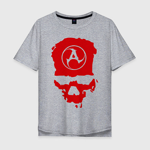 Мужская футболка оверсайз Amatory Skull / Меланж – фото 1