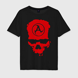 Футболка оверсайз мужская Amatory Skull, цвет: черный