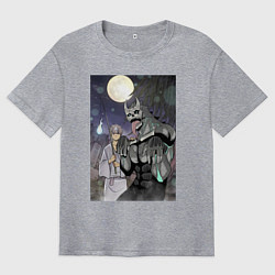 Футболка оверсайз мужская Кайдзю номер восемь Рэно Итикава, цвет: меланж