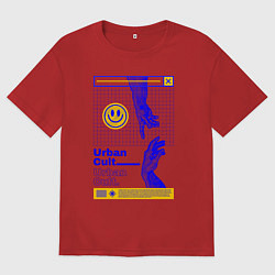 Футболка оверсайз мужская Сотворение Адама urban cult, цвет: красный