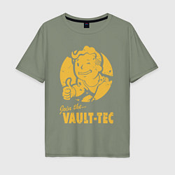 Футболка оверсайз мужская Vault boy like print, цвет: авокадо