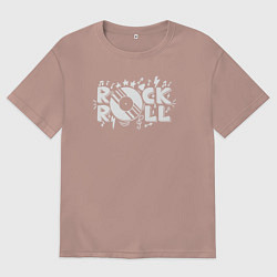 Мужская футболка оверсайз Виниловый рок-н-ролл