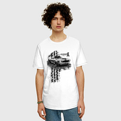 Футболка оверсайз мужская Mustang shelby gt500, цвет: белый — фото 2