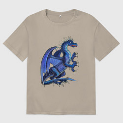 Мужская футболка оверсайз Azure dragon