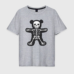 Футболка оверсайз мужская Skeletor bear, цвет: меланж