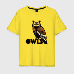 Футболка оверсайз мужская Owls, цвет: желтый