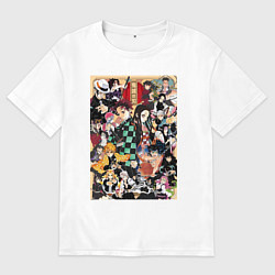 Мужская футболка оверсайз Клинок, рассекающий демонов Тандзиро Камадо Мудзан