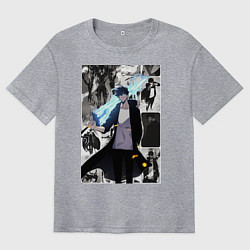 Мужская футболка оверсайз Поднятие уровня в одиночку Джину Сон охотник колла