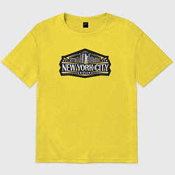 Футболка оверсайз мужская USA Ney York city, цвет: желтый
