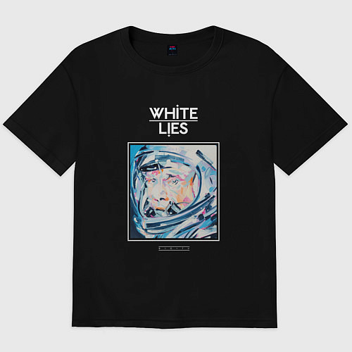 Мужская футболка оверсайз White Lies - Big TV new merch / Черный – фото 1