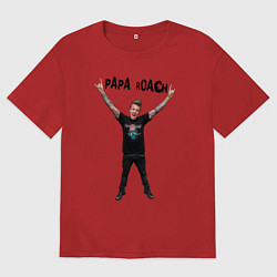 Футболка оверсайз мужская Papa Roach - Jacoby, цвет: красный