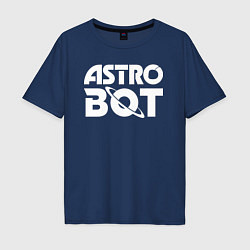 Футболка оверсайз мужская Astro bot logo, цвет: тёмно-синий