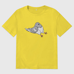 Мужская футболка оверсайз Сидящий голубь