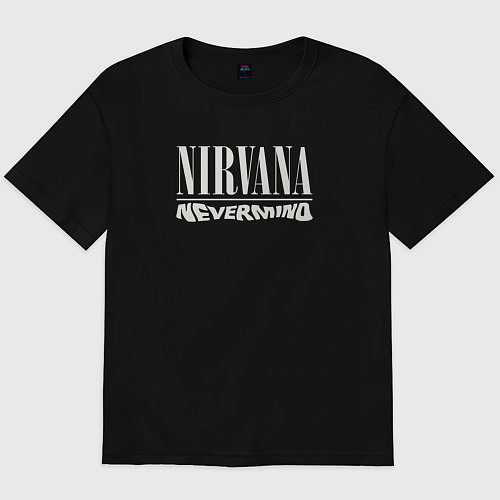 Мужская футболка оверсайз Nevermind Nirvana / Черный – фото 1