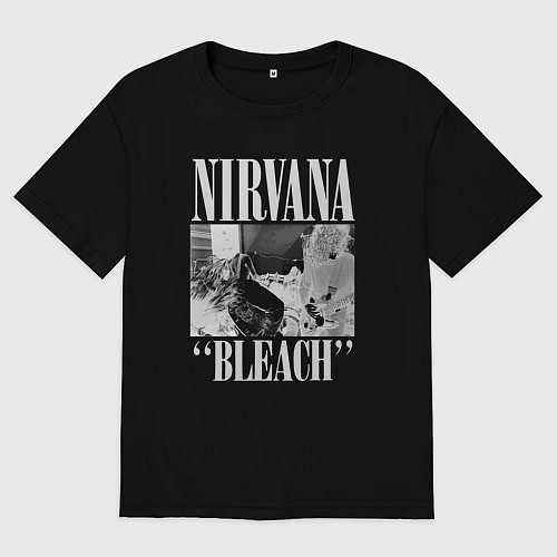 Мужская футболка оверсайз Nirvana bleach black album / Черный – фото 1