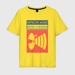 Футболка оверсайз мужская Depeche Mode - Music for the masses merch, цвет: желтый