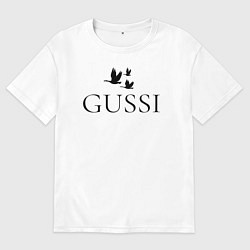 Мужская футболка оверсайз Гусси - летящие