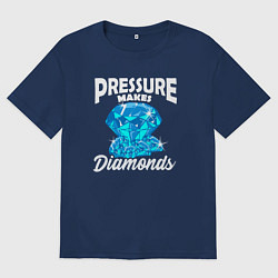 Мужская футболка оверсайз Pressure makes diamonds