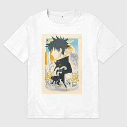 Мужская футболка оверсайз Магическая битва Мэгуми Фусигуро тень