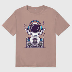 Мужская футболка оверсайз Music spaceman