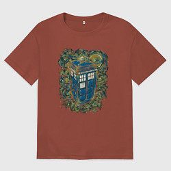 Мужская футболка оверсайз Ван Гог - Тардис